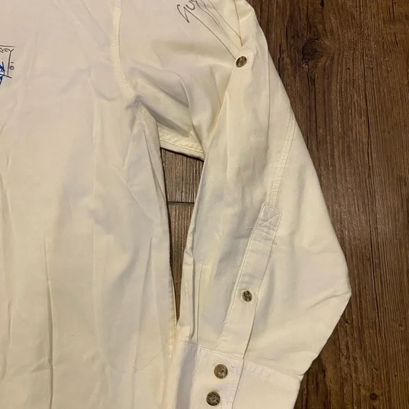 Guy Harvey auttographed beige  Men's Shirt XXL NWOT - Picture 2 of 11